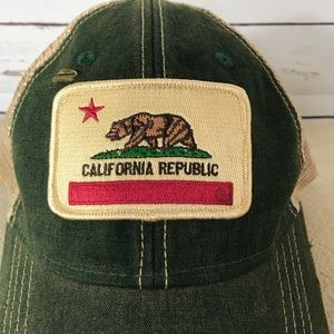 California Republic flag patch trucker hat